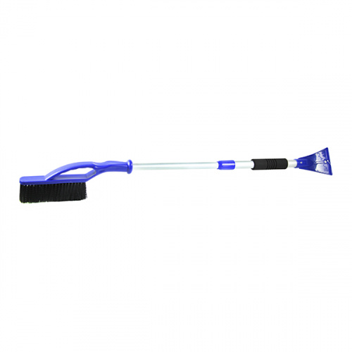 Щетка-скребок для уборки снега и льда Clingo, 80-105 см, c телескопической ручкой, синий