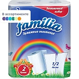 Полотенце бумажное 2 сл уп 2 шт Familia
